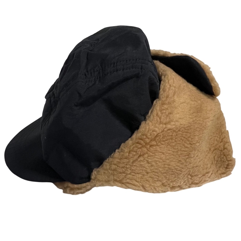 L.L. Bean Gore-Tex Primaloft Trapper‎ Hat Mens S/M Black Tan Ear Flap OP675 USA